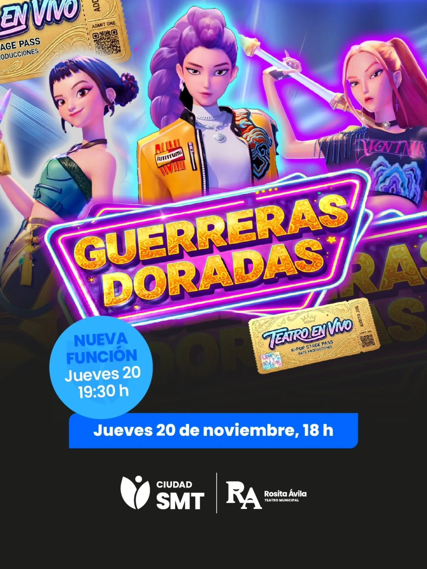 “Guerreras Doradas” sube a escena en el Teatro Rosita Ávila