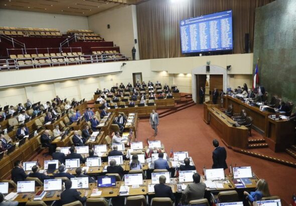 Sala de la Camara de Diputadas y Diputados de Chile